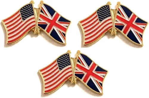 Miniatura 83 de 3 Pines de solapa con banderas de Estados Unidos y países internacionales, paquete de 3 pines dobles con diseño de banderas de Estados Unidos
