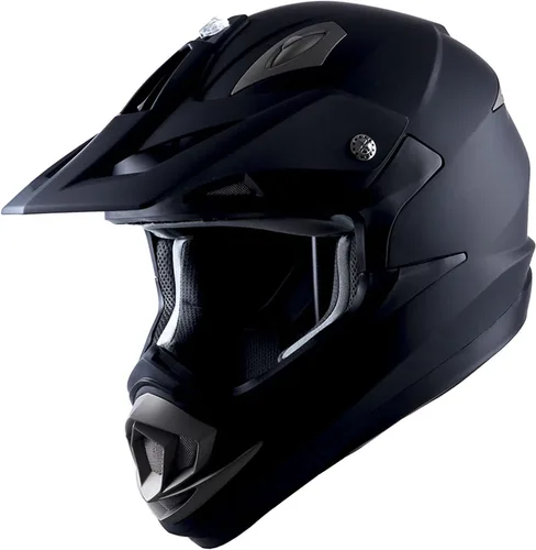 Miniatura 2 de 1Storm Casco de motocross para adultos, todoterreno, MX, BMX, ATV, motocross, mecánico, HGXP14B, fibra de carbono, negro, HGXP14B Negro mate