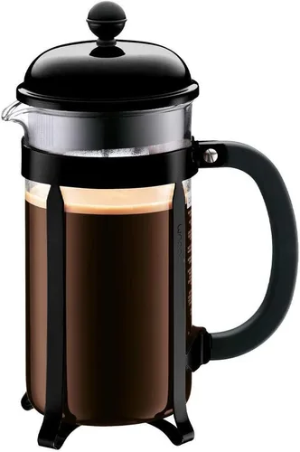 Miniatura 10 de Bodum 51oz Cafetera de prensa francesa Chambord, vidrio borosilicato resistente al calor, acero inoxidable pulido – Fabricado en Portugal Cromo