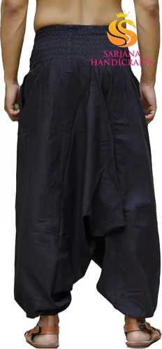 Miniatura 4 de SARJANA HANDICRAFTS Pantalones de harén unisex de algodón para hombre y mujer