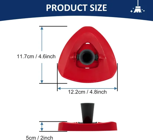 Miniatura 5 de Base de cabezal de repuesto para mopa giratoria compatible con el sistema de tanque 2 de Ocedar RinseClean Solo base de cabezal de repuesto