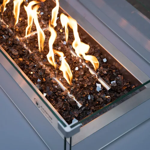 Miniatura 37 de Stanbroil - Vidrio de fuego de 10 libras – Cristal de fuego templado reflectante de 1/2 pulgada para chimenea de hoguera, azul Pacífico reflectante
