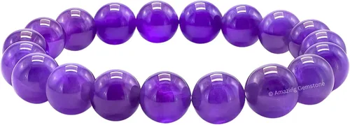 Miniatura 381 de Amazing Gemstone Pulsera de cristal para mujeres y hombres, pulsera de cristal curativo de protección, pulsera elástica con cuentas de piedras