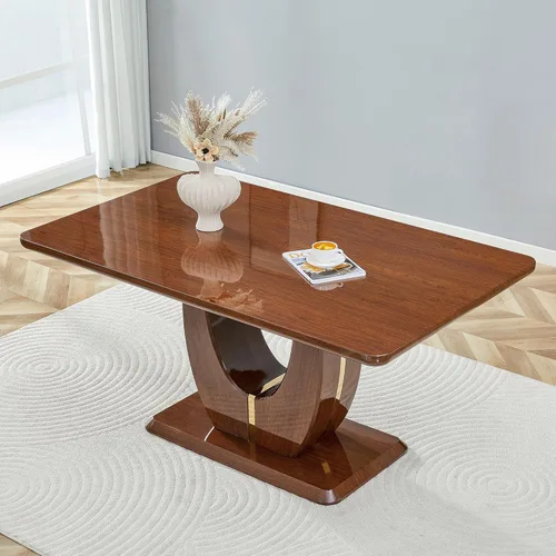 Miniatura 18 de JUFU Mesa de comedor de mármol sintético de 63 pulgadas para 4-6 personas, moderna mesa rectangular de cocina y comedor, mesa de MDF de aspecto