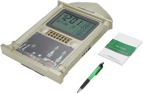 Miniatura 7 de Reloj despertador islámico de alta calidad, reloj despertador automático de plástico musulmán Azan oración calendario digital con pantalla de hora