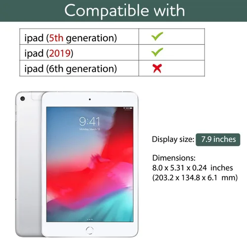 Miniatura 2 de SURITCH Funda para iPad mini 4/iPad mini 5, [Protector de pantalla integrado] [Soporte para lápiz] Funda protectora de cuerpo completo con función
