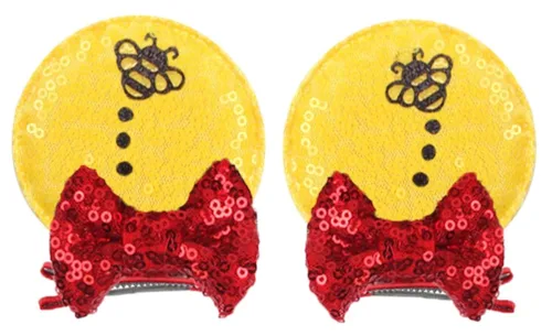 Miniatura 23 de CLGIFT Diadema para el pelo, Minnie Ears para bebé/niño pequeño, diadema flexible, lentejuelas en ambos lados, lilo, niñas