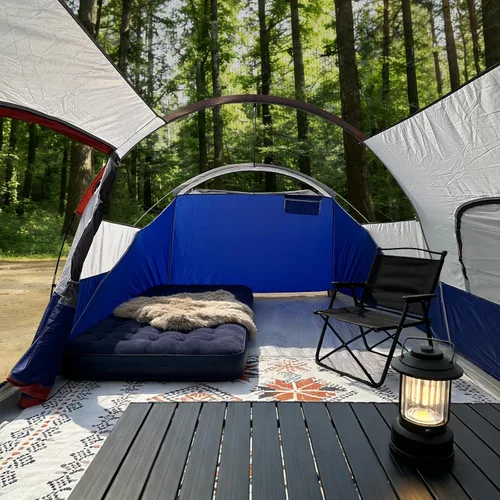 Miniatura 4 de CAMPROS CP Camping Tent 10/12 Person Family Cabin Tent, 2 Room Water Resistant Waterproof Tent with Top Rainfly, 4 Large Mesh Windows, Double Layer
