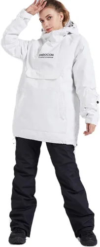Miniatura 4 de Chaqueta anorak de esquí para mujer, impermeable, resistente al viento, cálido, para snowboard, abrigo de invierno con capucha