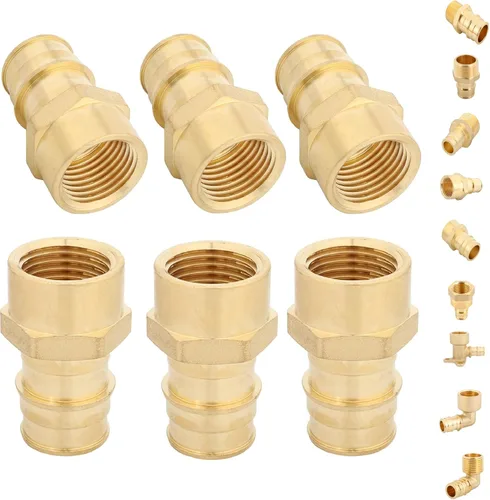 Miniatura 8 de PEX A accesorios de latón de expansión, 1/2 "x 1/2" Codo de oreja NPT hembra para tubería Pex-a (ASTM F1960) -10P