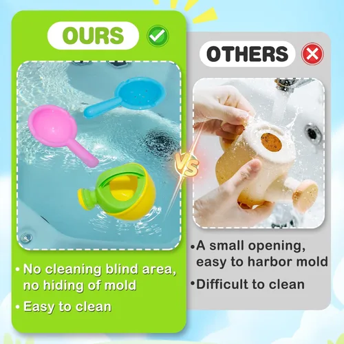 Miniatura 3 de Juguetes de baño para niños pequeños de 1 a 3 años – Juguetes de mesa de agua, fácil de limpiar, juguetes de agua sin moho, divertidos regalos