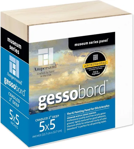 Miniatura 8 de Ampersand Art Supply Panel de pintura de madera de Gesso: Serie Museo Gessobord, 11 "x 14", perfil plano de 1/8