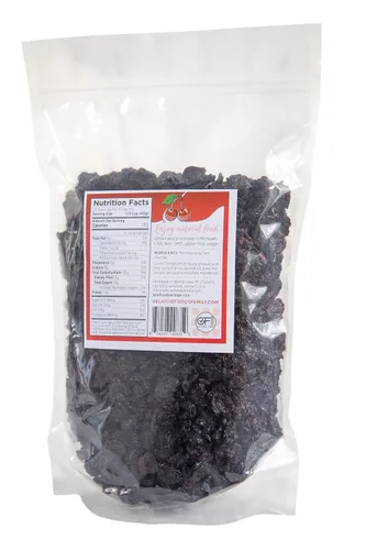 Miniatura 2 de Cerezas ácidas secas sin azúcar – Cerezas Montmorency de Michigan – Snack sin gluten – Sin azúcar añadido – Bolsa a granel de 2 libras – Fruta