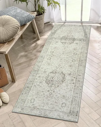Miniatura 31 de LIVEBOX Alfombra lavable de 5 x 7 pies, para sala de estar, dormitorio, antideslizante, estilo bohemio, para interiores, para comedor, oficina