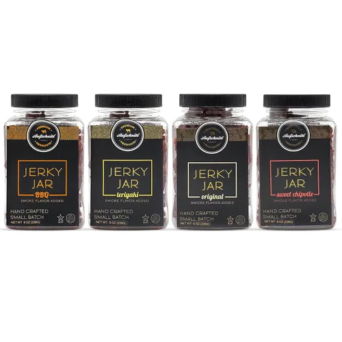 Miniatura 8 de Aufschnitt Meats - Tarro de carne seca de res alimentada con pasto, apto para Kosher y Keto, idea de regalo, tarro de 8 onzas, original