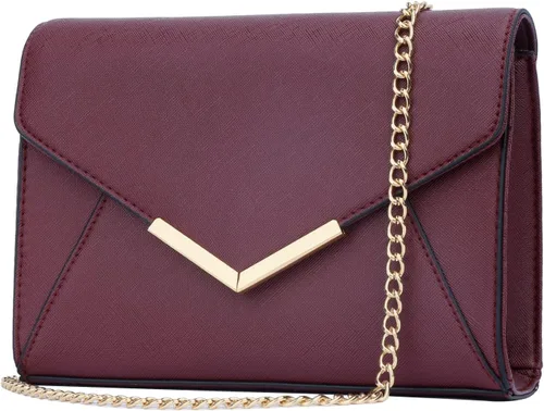 Miniatura 22 de KKXIU Bolso Clutch de Noche Tipo Sobre de Cuero Sintético Elegante para Mujer, Bolso Plegable para Fiesta, Boda, Graduación