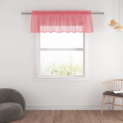 Miniatura 73 de UPOPO Paneles de Cortina Beige Pequeños Cortinas Transparentes de Gasa de 16 Pulgadas de Largo Cortinas de Cocina de Voile con Textura de Lino