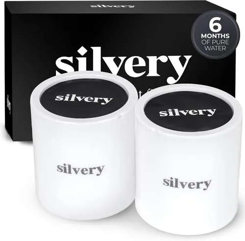 Silvery Cabezal de ducha filtrado de alta presión - Agua limpia aprobada por dermatólogos con filtro Silvery Technology™ - El cabezal de ducha