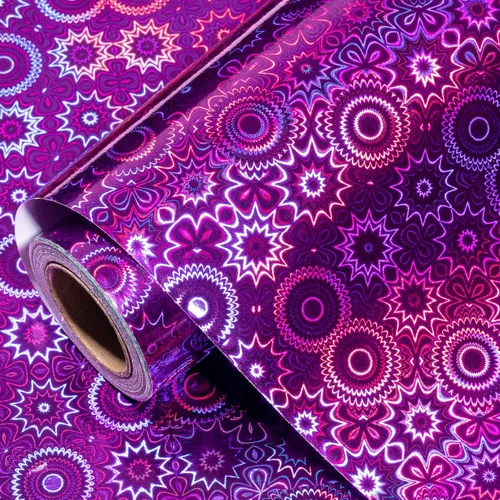 Miniatura 21 de LeZakaa Papel de Regalo Holográfico Rosa, Papel de Aluminio Metálico con Brillo y Diseño de Estrellas para Navidad, Día de la Madre, Graduación