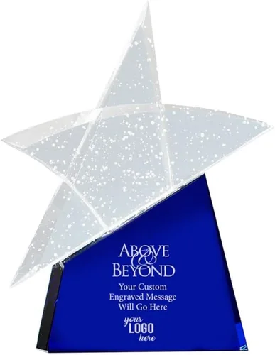 Miniatura 5 de Baudville Trofeo grabado personalizado - Alabanza brillante - Premio de cristal - Padre
