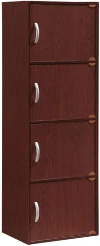 Miniatura 9 de Hodedah Import - Estante con 4 compartimientos., Material Reciclado, Negro