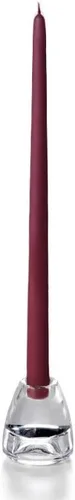Miniatura 112 de yummi Velas cónicas color rosa claro de 12 pulgadas, 12 por paquete