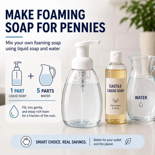 Miniatura 4 de Bar5F Botella dispensadora de jabón espumoso para jabón líquido de Castilla Dr. Bronner's de 8.5 onzas, paquete de 2