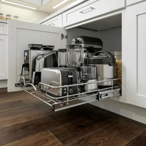 Miniatura 2 de HOLD N' STORAGE Organizador de armario extraíble, resistente con garantía limitada de por vida - 11" de ancho x 17" de profundidad - Requiere al