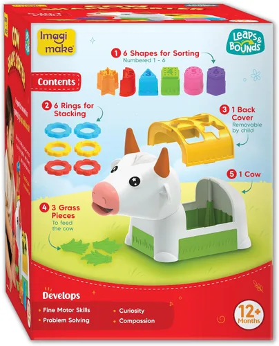 Miniatura 8 de Imagimake Clasificador de formas de vaca Juguetes para bebés de 12 a 18 meses Juguetes de aprendizaje para niños de 1 año y niños pequeños