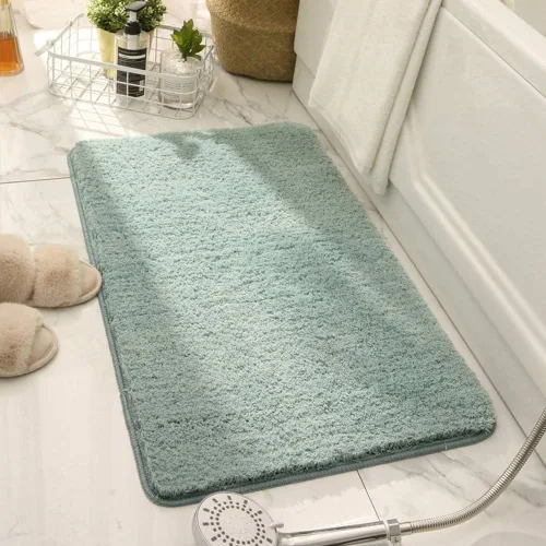 Miniatura 4 de Alfombra de baño antideslizante absorbente gruesa y suave de microfibra para el baño, alfombra de felpa acogedora, lavable a máquina, alfombra