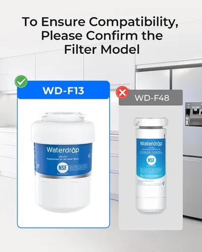 Miniatura 2 de Waterdrop MWF NSF 53&42 Filtro de agua para refrigerador, compatible con GE SmartWater MWF, MWFINT, MWFP, MWFA, GWF, HDX FMG-1, GSE25GSHECSS