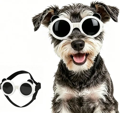 Miniatura 9 de NAMSAN Lentes de sol para perros de raza media, con protección UV para perros pequeños a medianos, resistentes al viento, antivaho, a prueba