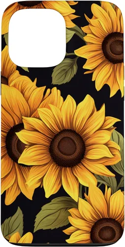 Funda para iPhone 13 Pro Max Aesthetic Sunflowers y Wild Flower