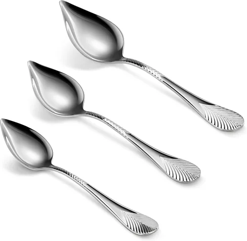 New Star Foodservice 1029031 Cucharas decorativas de precisión de acero inoxidable con boquilla cónica, juego de 3, 7 pulgadas, 8 pulgadas, 9