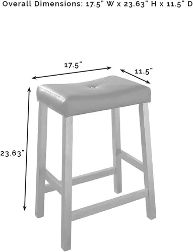 Miniatura 3 de Crosley Furniture Juego de 2 taburetes de bar tapizados con altura de mostrador, color negro, 24 pulgadas