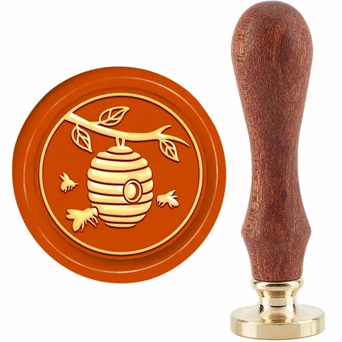 Miniatura 16 de CRASPIRE Sello de cera de conejo, sello de conejo, luna, rosa, sello de cobre, 1.181 in, cabeza de latón extraíble retro con mango de madera