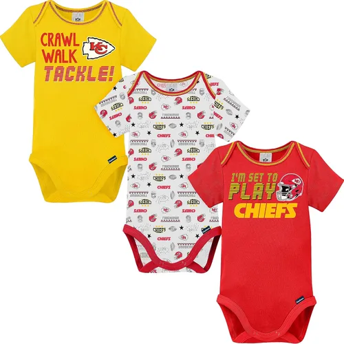 Miniatura 25 de Gerber - Mameluco unisex de manga corta para bebé, equipo de la NFL, paquete de 3
