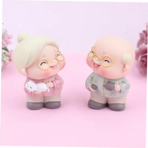 Miniatura 6 de NOLITOY 1 figura de boda para pareja, figuritas de pastel de aniversario, figura de pastel de cumpleaños, decoración de pastel de aniversario