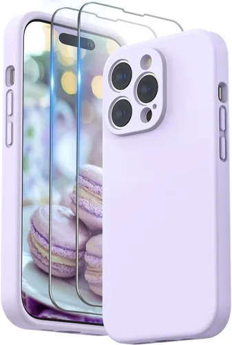 Miniatura 26 de SURPHY Funda diseñada para iPhone 14 Pro Max con protector de pantalla, (con protección de cámara y forro de microfibra suave), funda de silicona