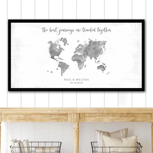 Miniatura 10 de Pretty Perfect Studio Letrero personalizado con texto en inglés "This Is Us", arte de pared personalizado con nombres de familia sobre lienzo de 6 x