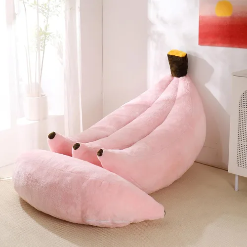 Miniatura 9 de Sofá de frijoles con otomana IEVENW en forma de banana, sofá de piso con reposapiés, cómodo sofá cama convertible para adultos, sofá de felpa