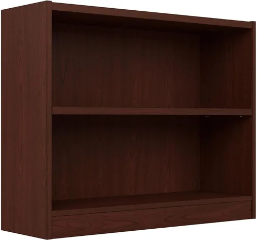 Miniatura 13 de Pemberly Row Librería pequeña de 2 estantes en olmo natural, madera de ingeniería Blanco puro