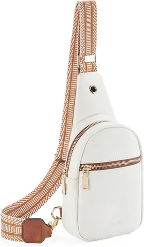 Miniatura 71 de Telena Riñonera pequeña para mujer, de cuero, cangureras, bolsa de pecho para mujer