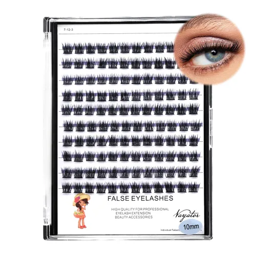 →VAYATOR - Pestañas postizas de 4 estilos de rizo D de 0.31 a 0.78 pulgadas, maquillaje profesional, pestañas individuales en racimo, injerto,