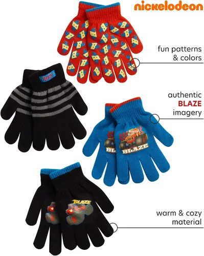 Miniatura 2 de Nickelodeon Paquete de 4 manoplas o guantes para niños Paw Patrol y Blaze (niñosniños pequeños)