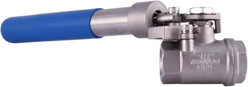 Miniatura 4 de ARITA Válvula de bola con mango "Deadman" de 1-1/2", acero inoxidable 304 Puerto completo 1500PSI para agua, petróleo y gas, NPT hembra