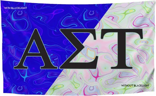 Miniatura 34 de Greek Club Sorority & Fraternity - Bandera de luz negra, 3 pies x 5 pies, licencia oficial, tapiz, exhibición, poliéster, pancarta de letras, CHI