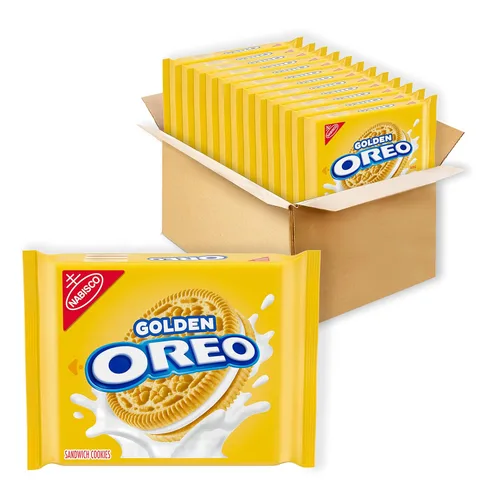 Miniatura 43 de Galletas OREO Minis tipo sándwich doradas, 12 bolsas de 3 oz