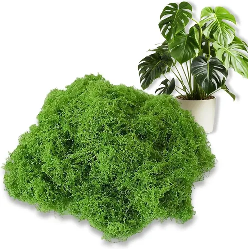 Musgo de musgo falso para manualidades, musgo artificial de 3.52 onzas para manualidades, musgo sintético para jardín de hadas, decoración de