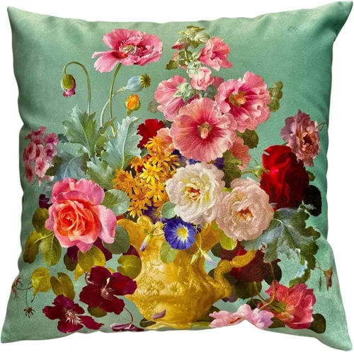 Miniatura 30 de Funda de cojín floral ligera de lujo, 18 x 18 pulgadas, pintura al óleo retro victoriana de doble cara, fondo negro, flor vibrante, funda de cojín